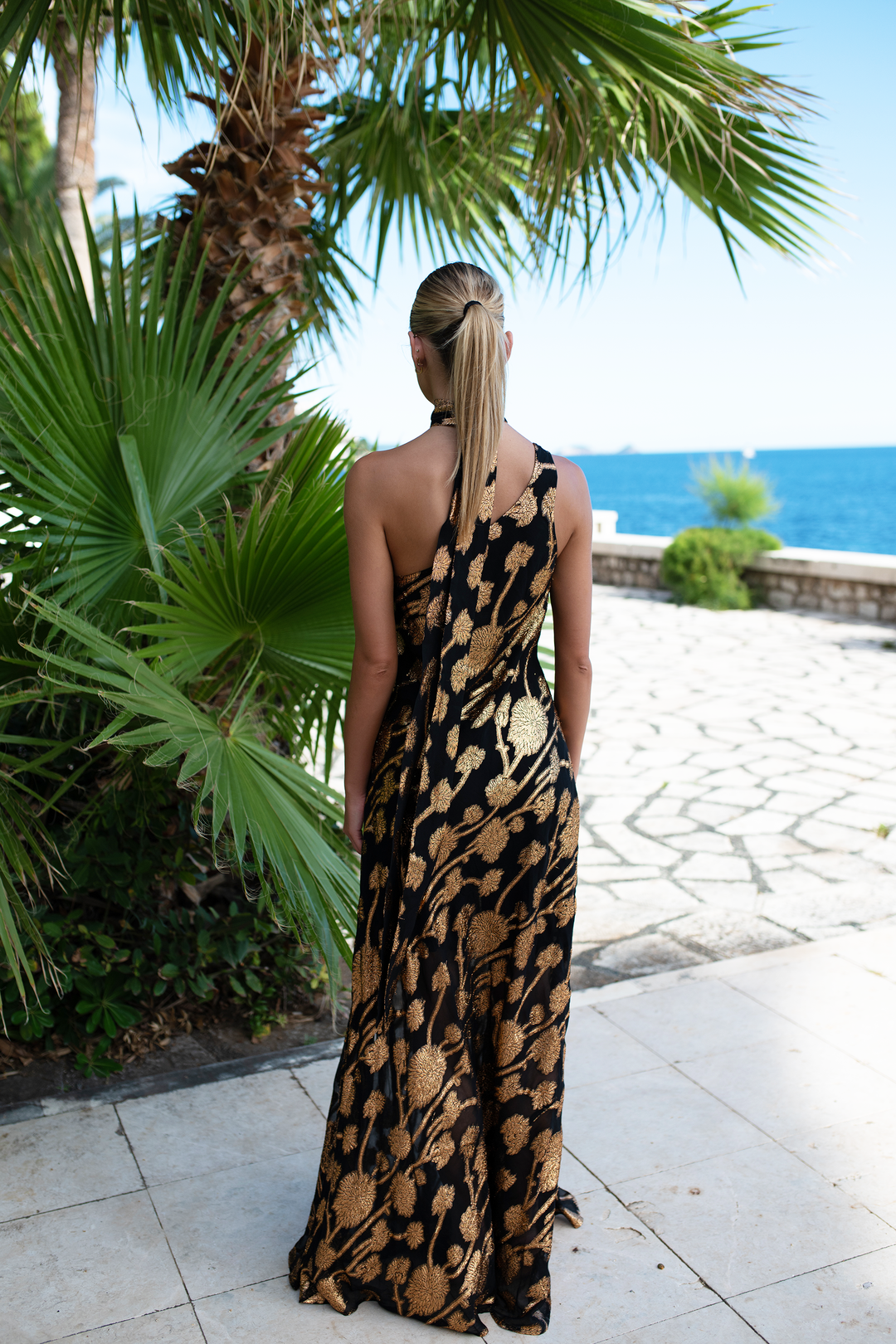 ODETTA DRESS - BLACK PALM EMBROIDERY ( FINAL SALE) – Alexandra Miro