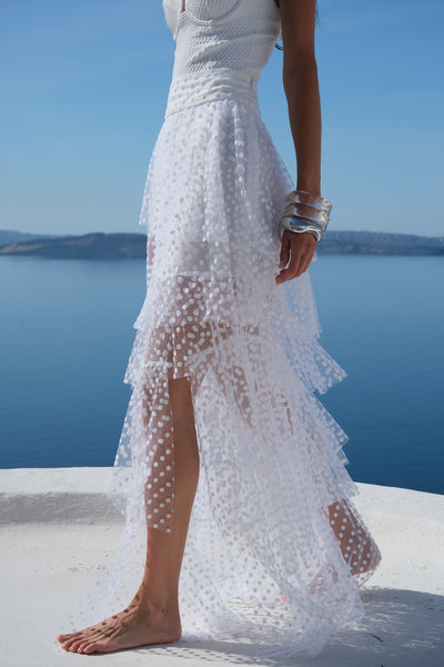 ELENA SKIRT - WHITE TULLE – Alexandra Miro