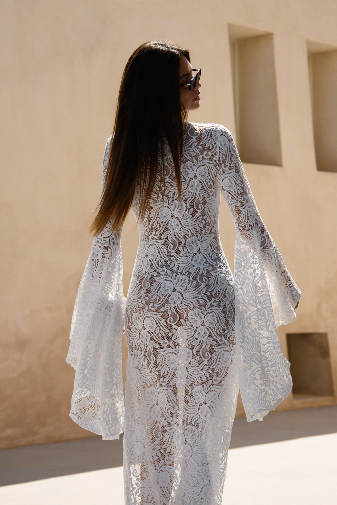 KARA KAFTAN - IVORY LACE – Alexandra Miro