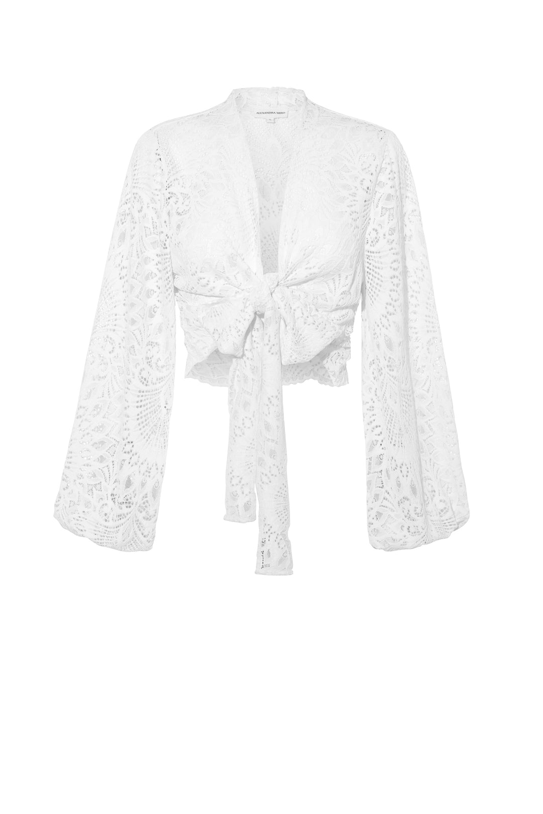 Tabitha Tie Top - White Lace – Alexandra Miro